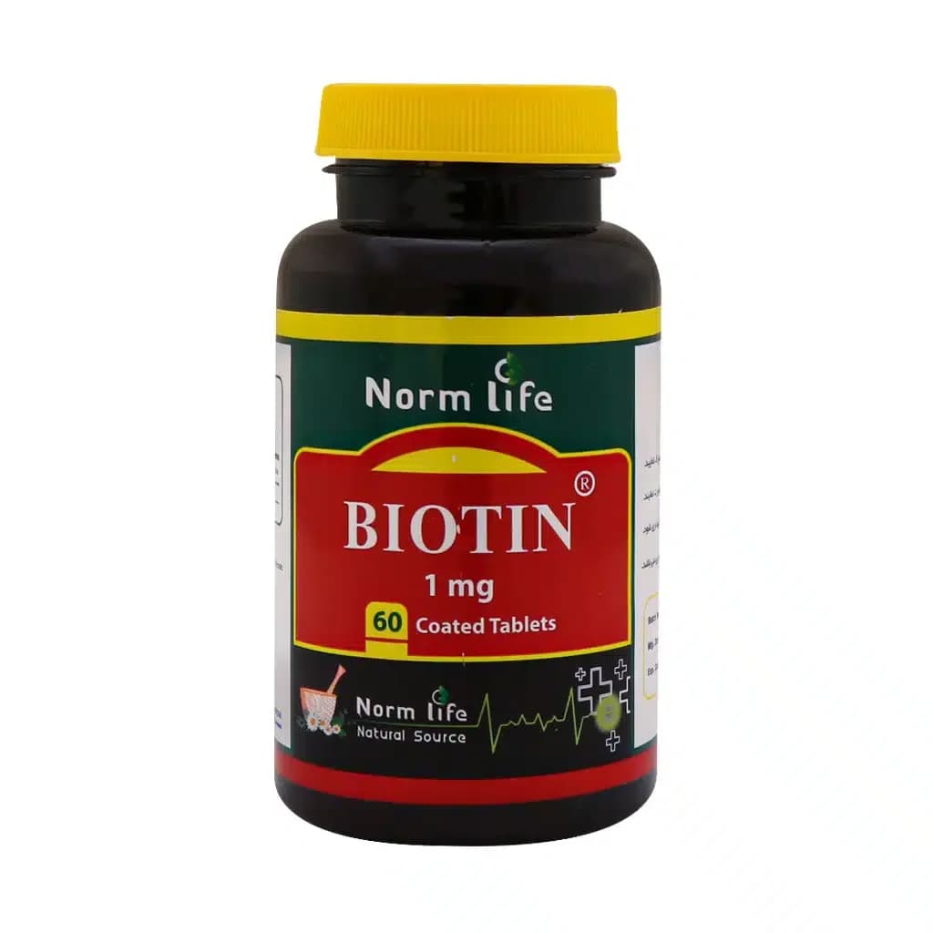 قرص بیوتین 1 میلی گرم نورم لایف 60 عدد (Norm Life Biotin 1 Mg)