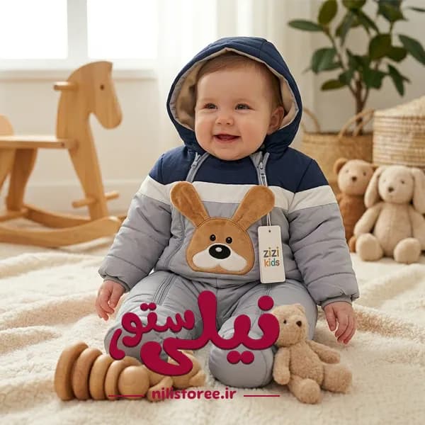 کاپشن سرهمی طرح هاپو برند زیزی کیدز zizi kids کد 128 — تصویر ۳