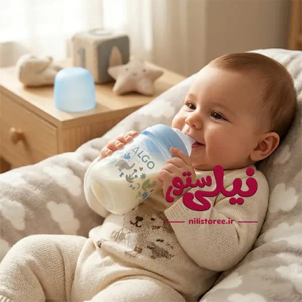 شیشه شیر 180 میل نوزاد برند ALGO