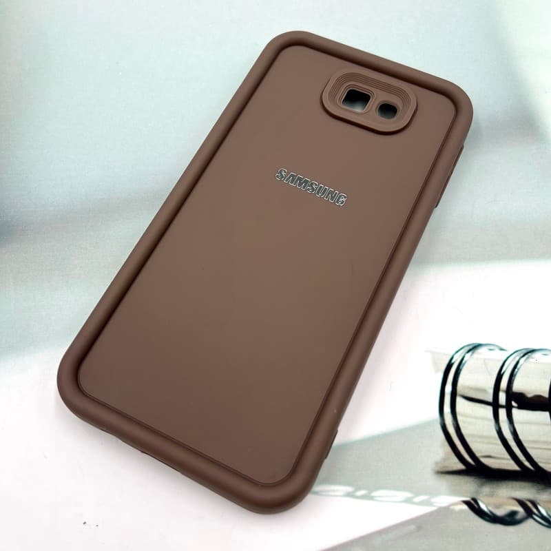 قاب گوشی Galaxy J7 Prime سامسونگ Armor Case ضد ضربه سیلیکونی تانک سولید محافظ لنز دار برجسته موکا کد 984216 — تصویر ۲