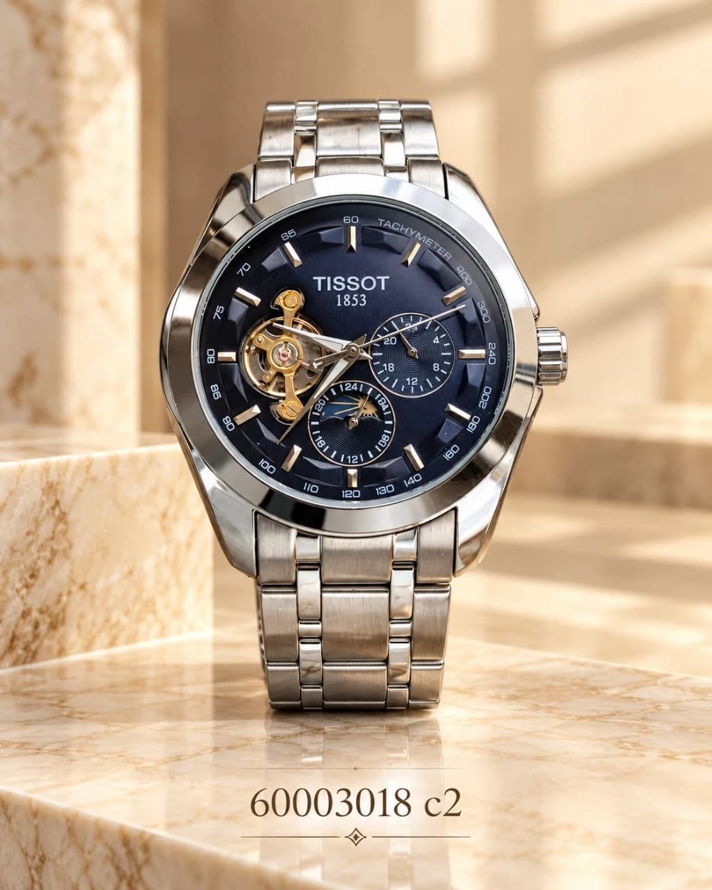 ساعت مچی مردانه تیسوت اتوماتیک سه موتوره فعال (Tissot 1853) — تصویر ۵