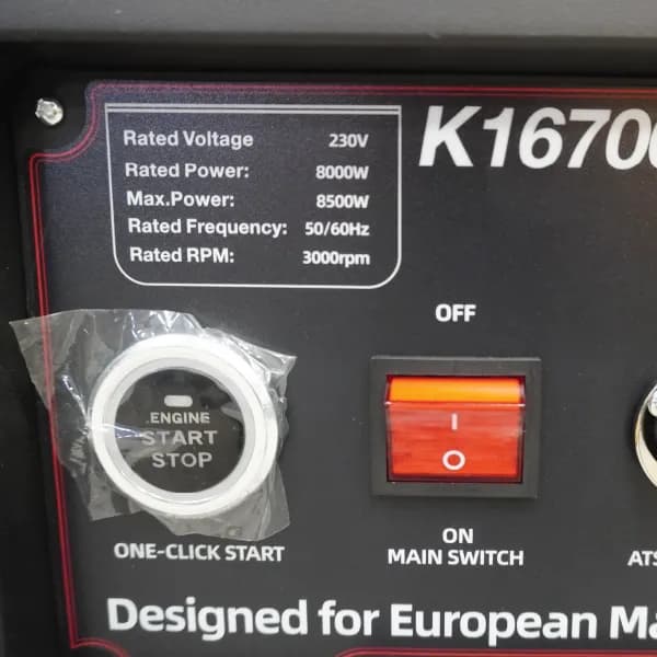 موتور برق سه گانه سوز ایزی پاور 8.5 کیلووات مدل K16700A ریموت دار — تصویر ۵