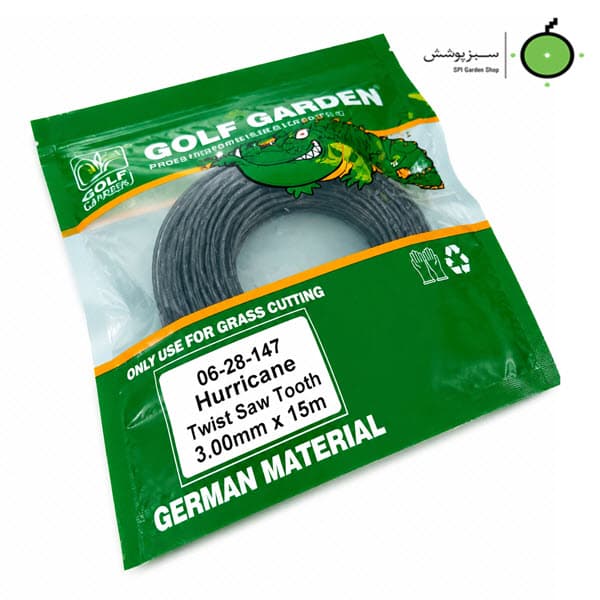 نخ مارپیچ اره ای 15M-3mm- مشکی نارنجی GOLF GARDEN SKN — تصویر ۲