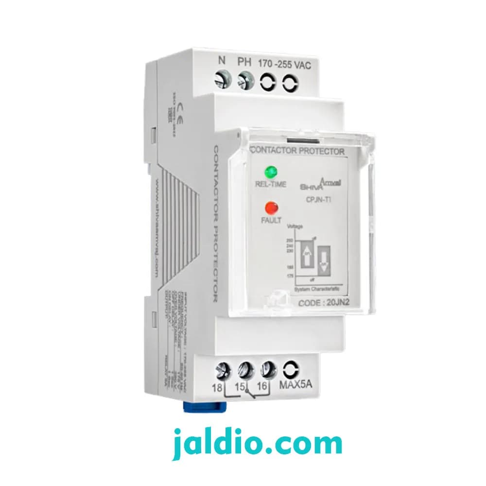 محافظ کنتاکتور 1S کنترل فاز تکفاز سری N شیوا امواج CPJN-T1, CPJN-T180