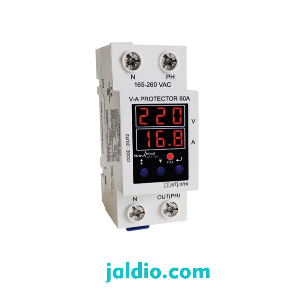 محافظ ولتاژ و جریان 60A شیوا امواج کد VAJT-60