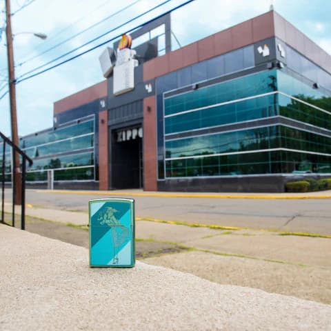 فندک زیپو اصل کد 48457 – Original Zippo Teal Windy Design — تصویر ۷