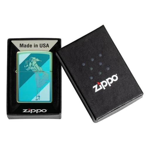 فندک زیپو اصل کد 48457 – Original Zippo Teal Windy Design — تصویر ۴