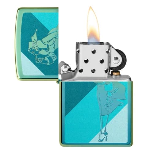 فندک زیپو اصل کد 48457 – Original Zippo Teal Windy Design — تصویر ۶