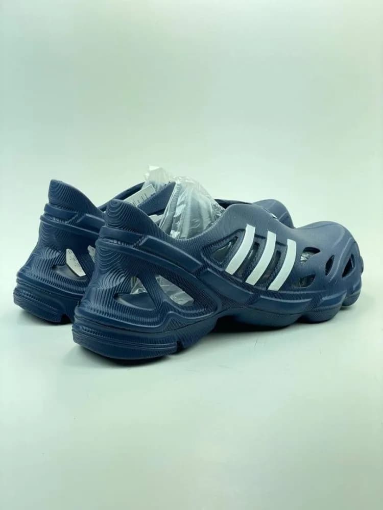 ادیداس ADIDAS تزریق eva ایویا اسلیپر راننیگ بغل سوراخ دار سرمه ای سفید — تصویر ۳