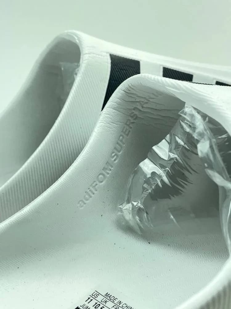 ادیداس ADIDAS تزریق eva ایویا جلو بسته پشت نعلنگی سفید مشکی — تصویر ۲