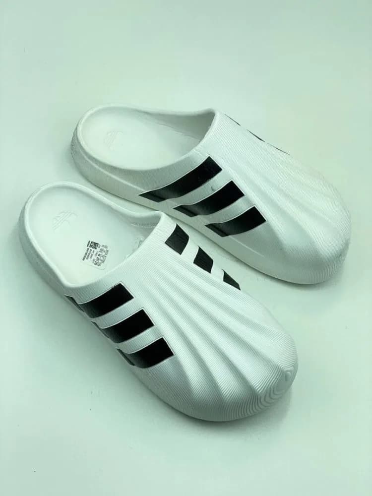 ادیداس ADIDAS تزریق eva ایویا جلو بسته پشت نعلنگی سفید مشکی — تصویر ۴