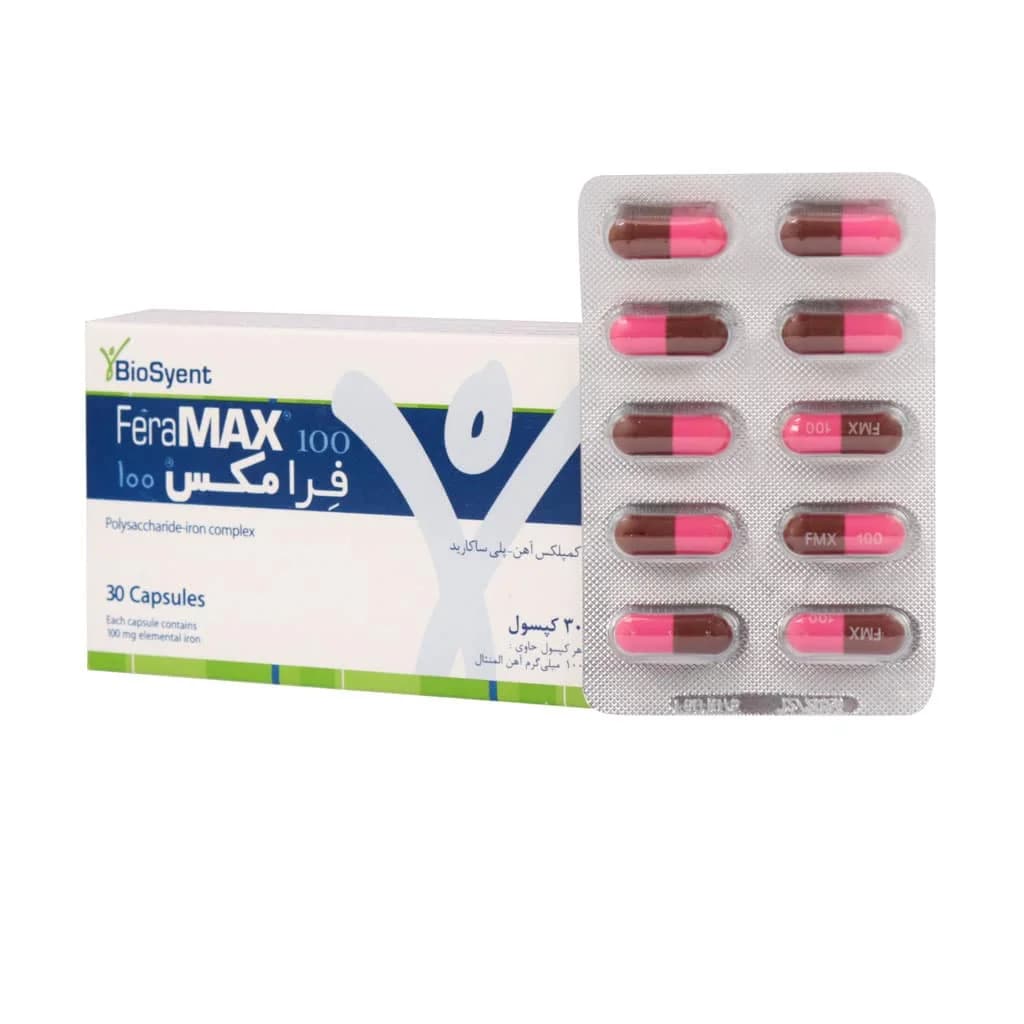 کپسول فرامکس 100 بیوساینت ۳۰ عدد (BioSynet FeraMax 100) — تصویر ۲