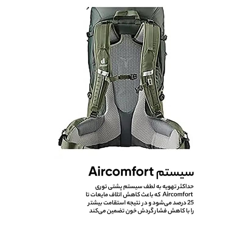 کوله پشتی 10+60 لیتری دیوتر مدل Futura AIR Trek اورجینال — تصویر ۷