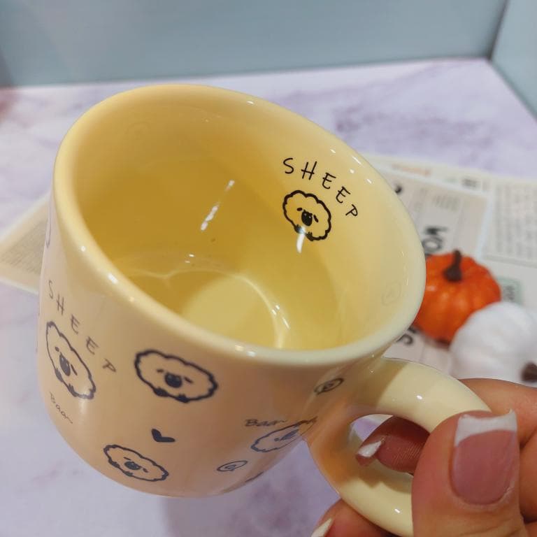 ماگ دسته قلبی طرح ببعی کد1498 — تصویر ۲