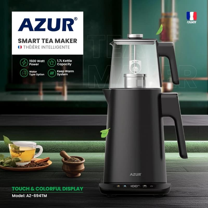 چای ساز روی هم آزور مدل AZ-694TM — تصویر ۲