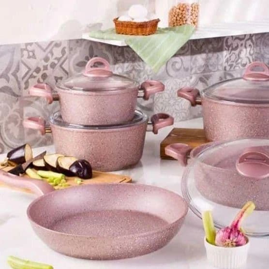 سرویس قابلمه 7 پارچه دو رو گرانیتی لاویلوکس — تصویر ۳