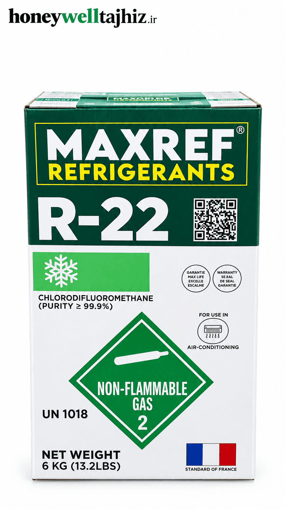 گاز R22 مکسرف ۶ کیلو گرمی خالص