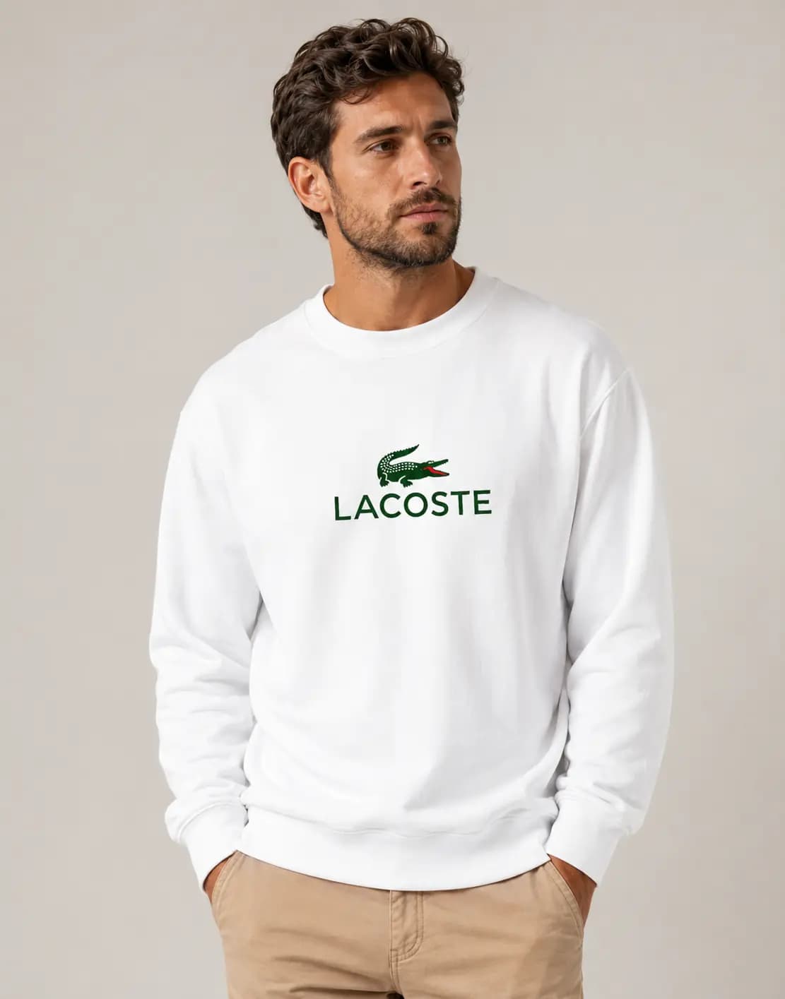 بلوز آستین بلند مردانه یقه گرد لاکوست کد Lacoste-AC-4759