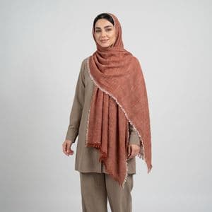 شال زنانه مدل پلیسه نخی ریشه دار کد 0083