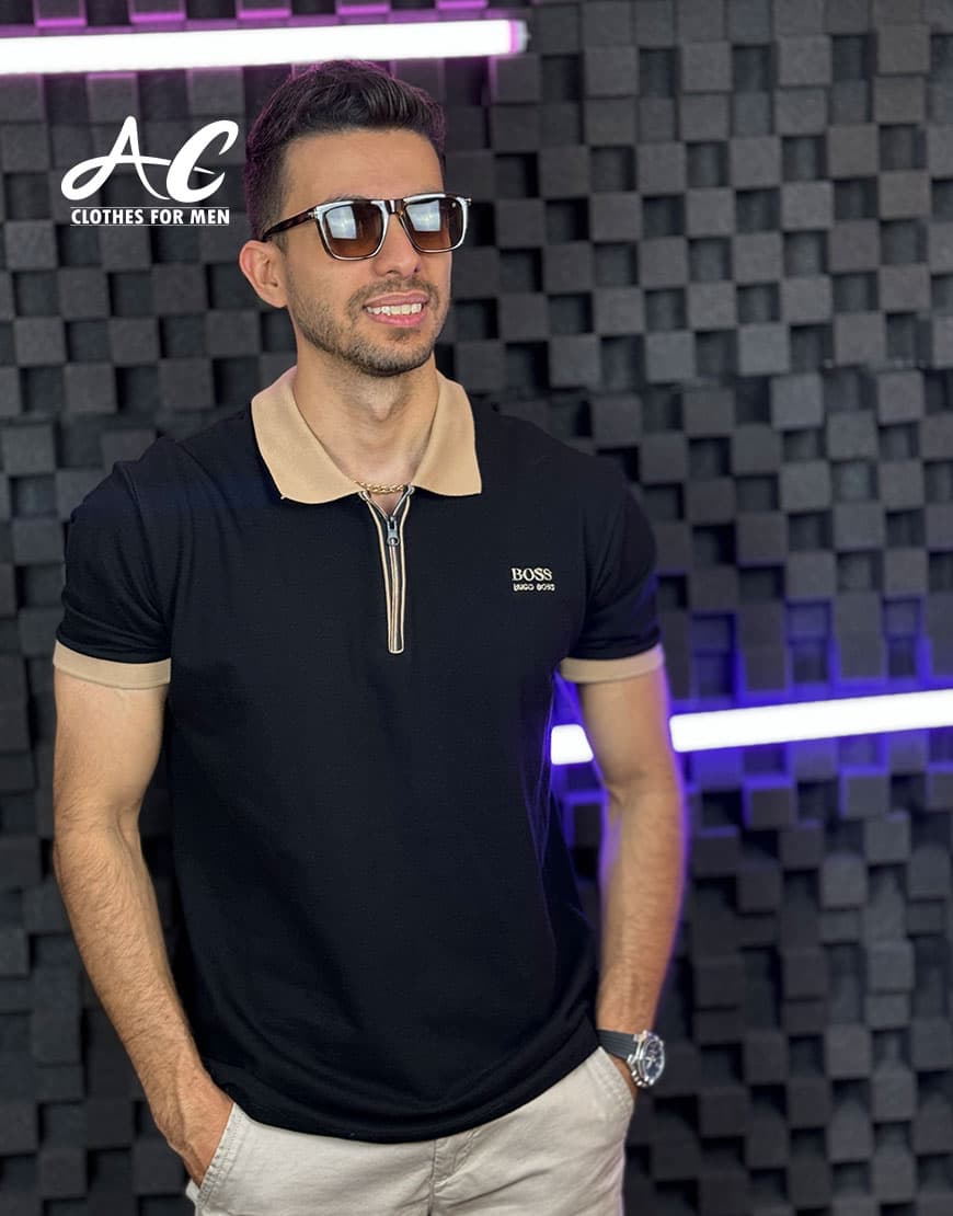 پولوشرت آستین کوتاه مردانه هوگو باس HUGO BOSS-AC-8828 — تصویر ۳