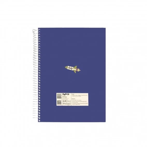 دفتر مجلد طرح دار فانتزی (روکش پلاستیکی) فنر گرد تک خط ۸۰ برگ پاپکو — تصویر ۲