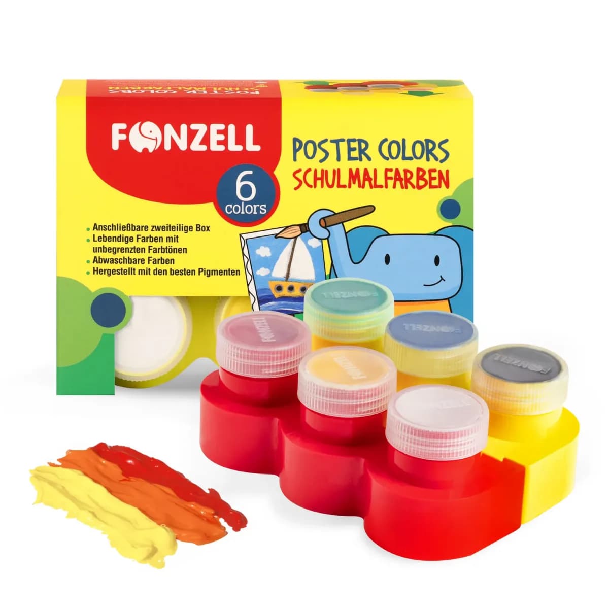 گواش 6 رنگ با پالت مدل پازل فونزل کد 685077 (fonzell)