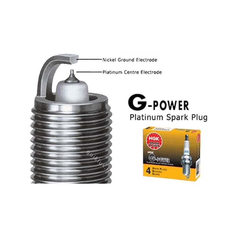 شمع پایه کوتاه BKR6E-GP NGK اصل تایلند سوزنی G-POWER اورجینال پلاتینیوم — تصویر ۵