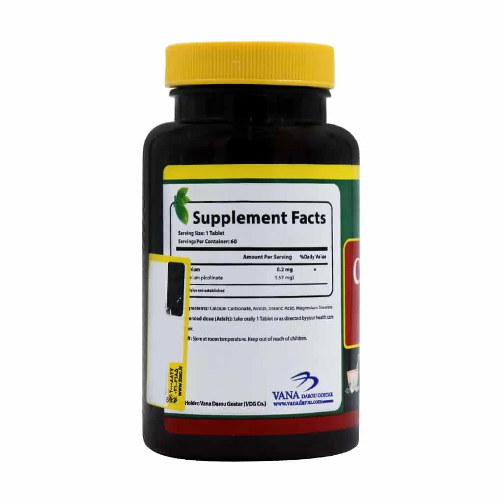 قرص کرومیوم 200 میکروگرم نورم لایف 60 عدد (Norm Life Chromium 200 Mcg) — تصویر ۲