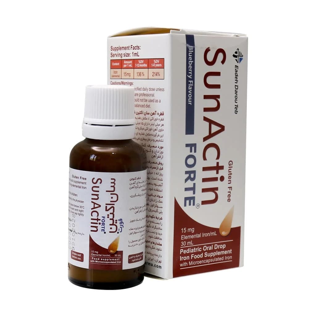 قطره آهن سان اکتین فورت ایده دارو طب 30 میلی لیتر (Eadeh Darou Teb Sun Actin Forte Iron)