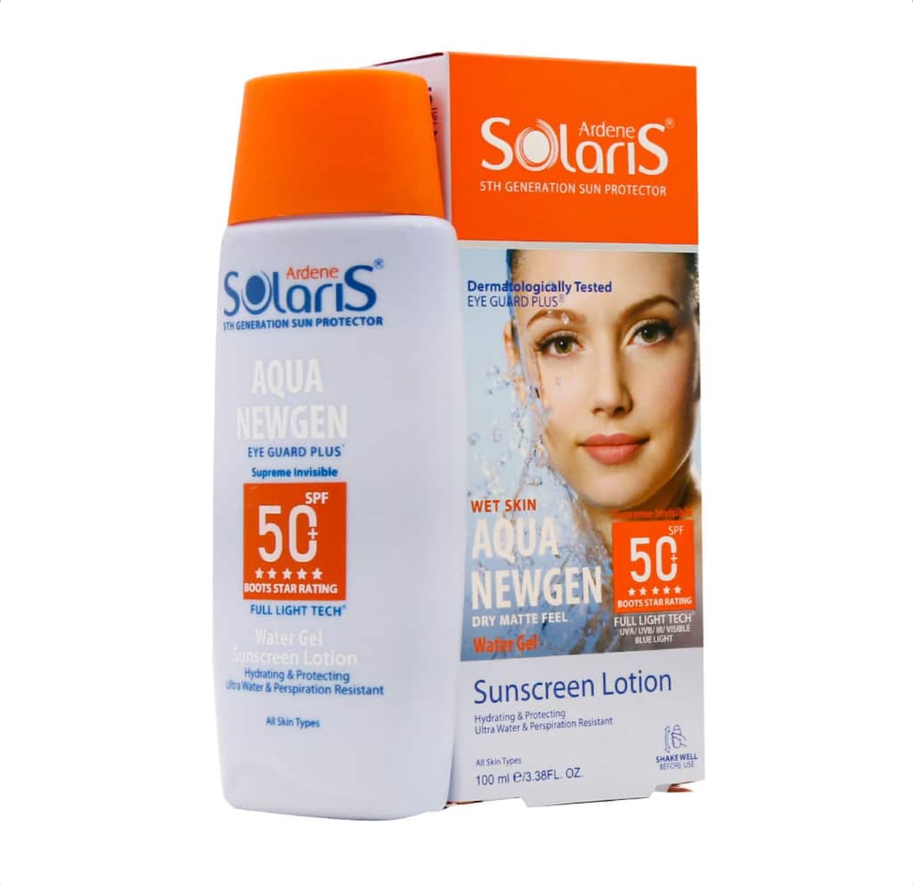 فلوئید ضد آفتاب و ضدچروک SPF 50 100ml سولاریس آردن Ardene Solaris — تصویر ۵