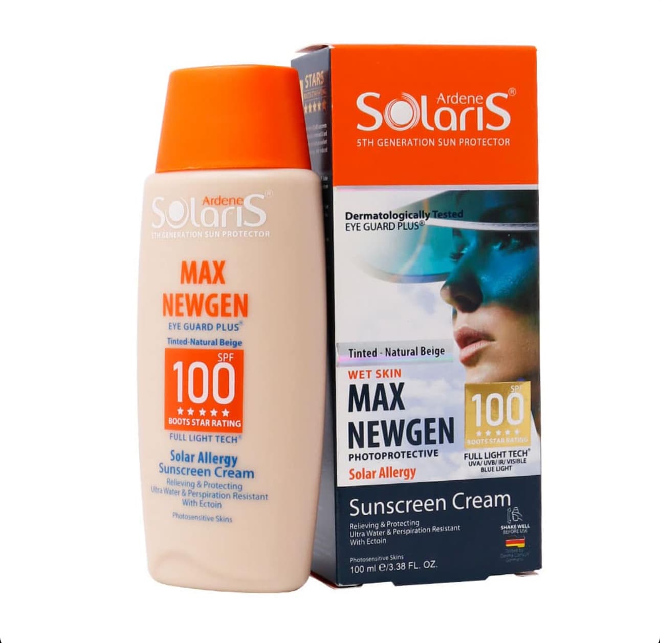 فلوئید ضد آفتاب و ضدچروک SPF 50 100ml سولاریس آردن Ardene Solaris — تصویر ۳