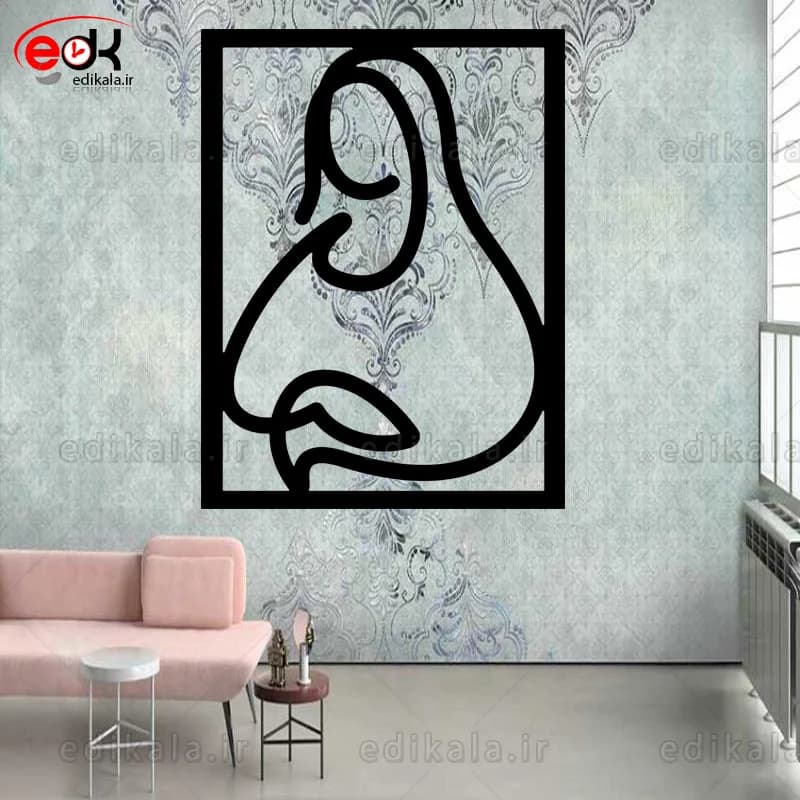 آینه دکوراتیو طرح تابلو مونالیزا شماره 1 در پنج رنگ و ابعاد انتخابی+فایل کورل — تصویر ۳