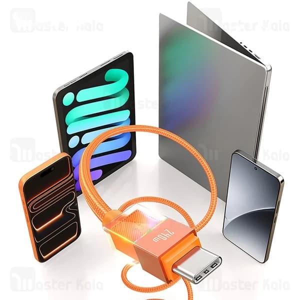 کابل Type C به Type C یوسمز Usams SJ775 طول 1.2 متر توان 240 وات — تصویر ۶