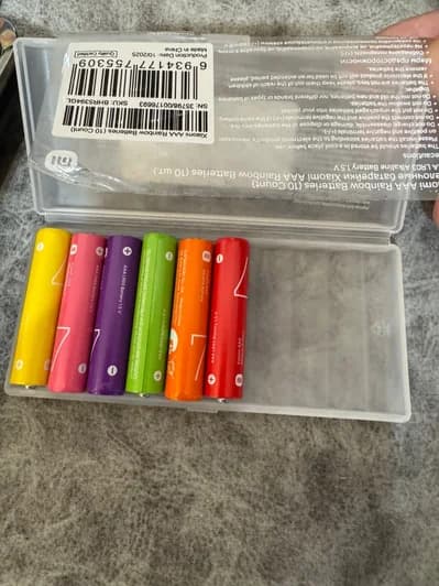 پک 10 تایی باتری رنگین کمانی قلمی شیائومی مدل Xiaomi ZI5 LR06 Alkaline AA — تصویر ۷