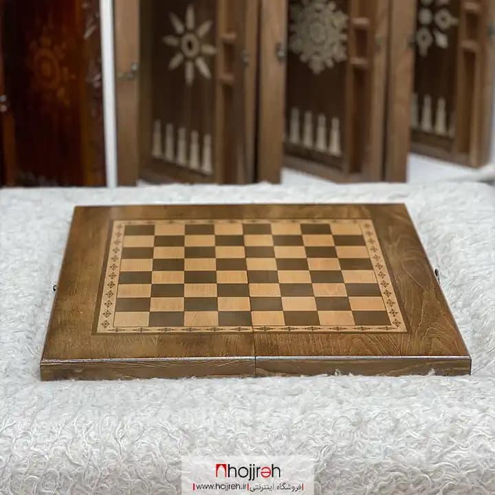 تخته نرد و شطرنج چوب نراد سایز ۵۰ و سایز ۴۰ کد TNS642 — تصویر ۳