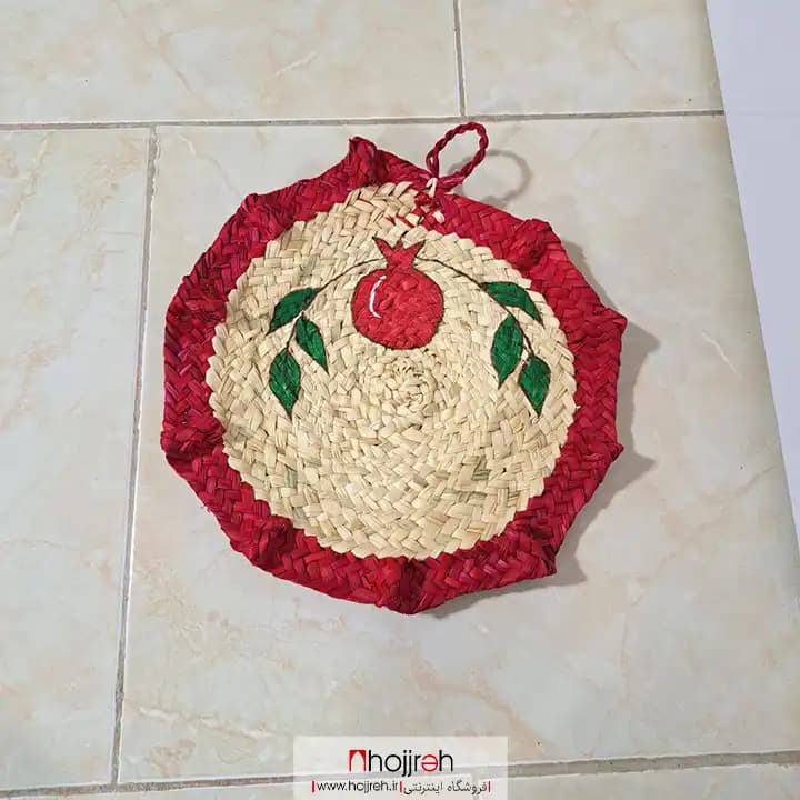 زیر بشقابی حصیری طرح انار شب یلدا کد SNV23