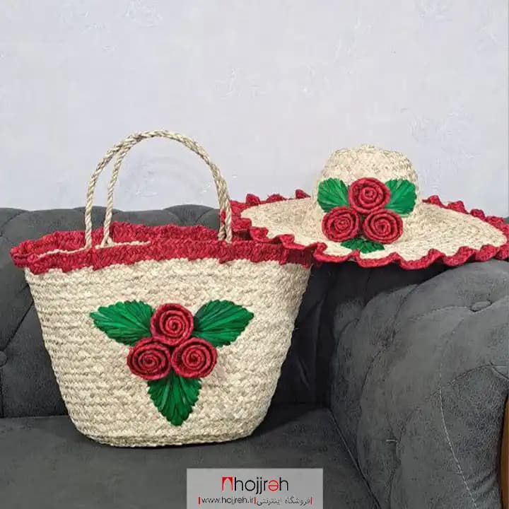 ست کلاه و ساک حصیری کد SNV95