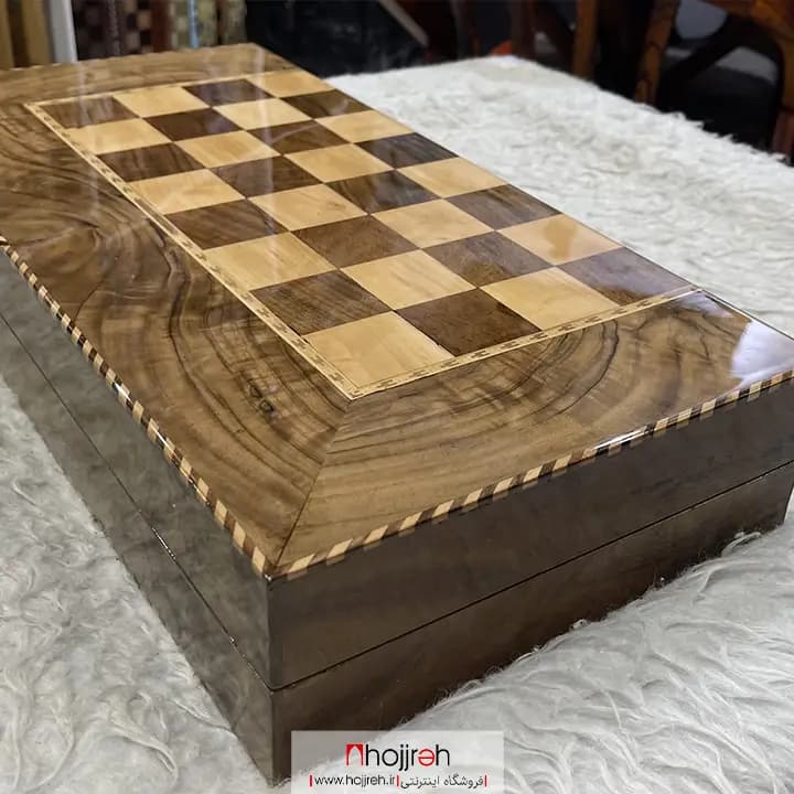 تخته نرد و شطرنج ریشه گردو کد TNS64 — تصویر ۲