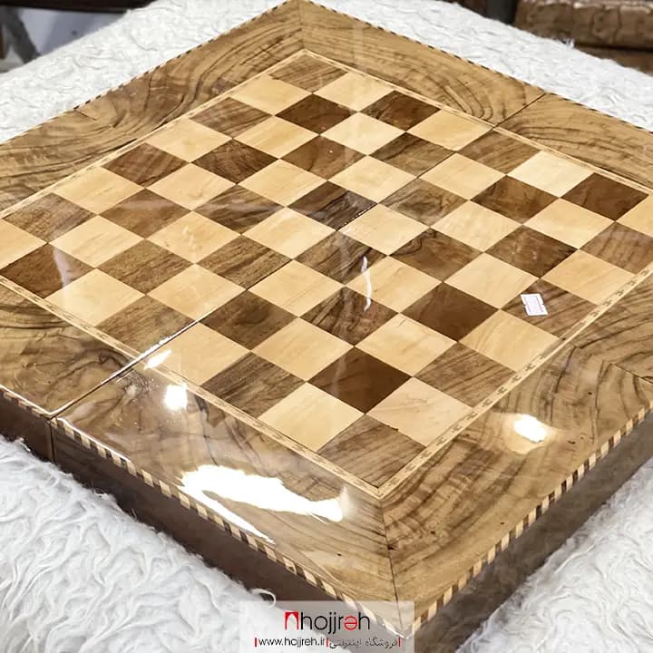 تخته نرد و شطرنج ریشه گردو کد TNS64 — تصویر ۴
