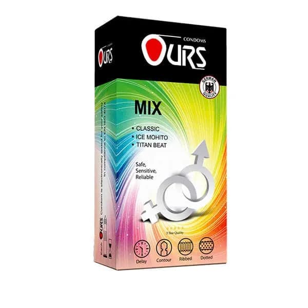 کاندوم خاردار اورز مدل ترکیبی Mix بسته 12 عددی