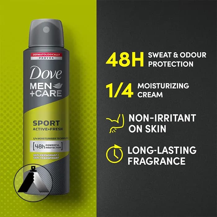اسپری بدن مردانه داو مدل Sport Body Spray — تصویر ۳