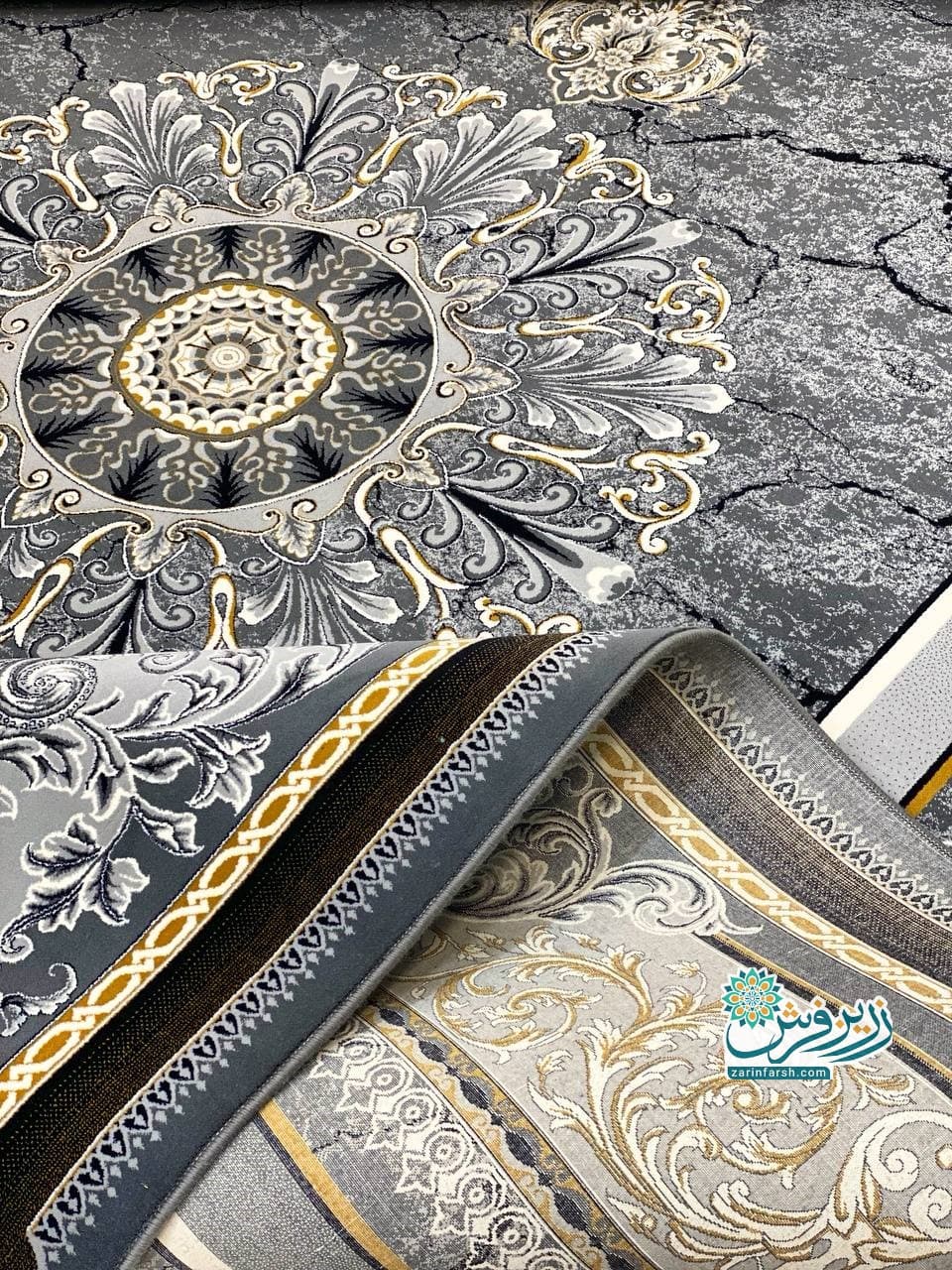 فرش کویر دودی 700 شانه – تمام نخ اکریلیک — تصویر ۶