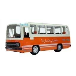 اسباب بازی – ماکت اتوبوس – بنز 302 – عقبکش، موزیکال، چراغدار – درب راننده و شاگرد بازشو — تصویر ۵