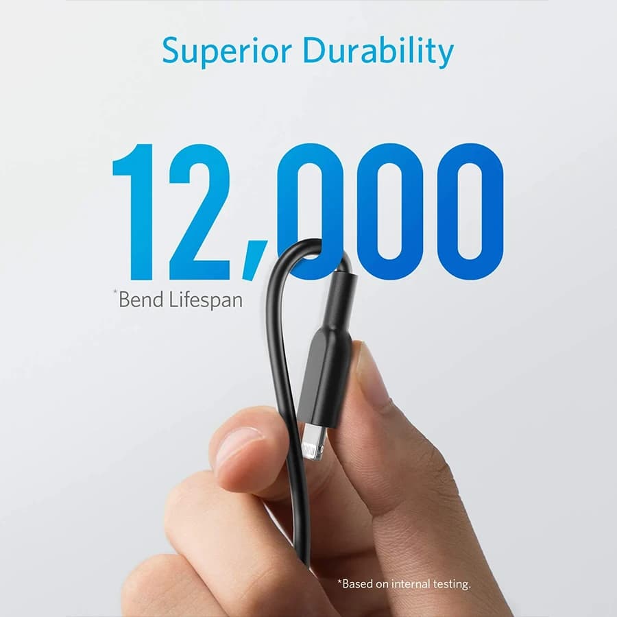 کابل شارژ USB-A به Lightning انکر Anker Powerline II 1.8M Black — تصویر ۲