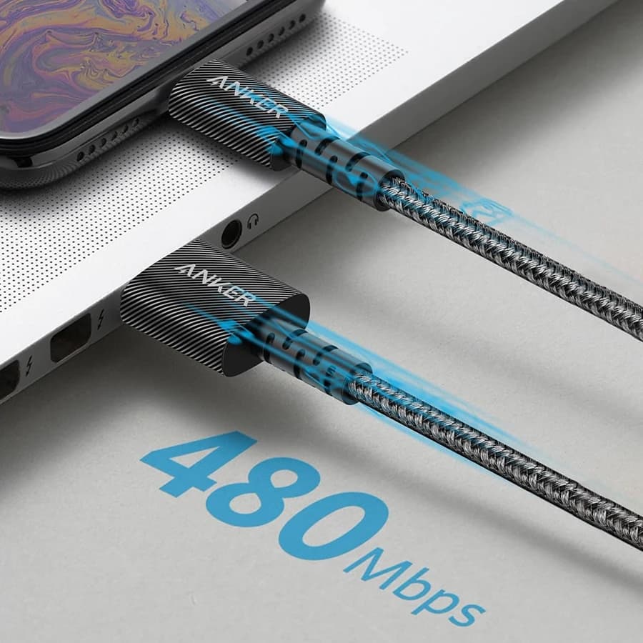 کابل تبدیل USB-A به Lightning انکر Anker PowerLine Select+ 1.8M Black — تصویر ۴