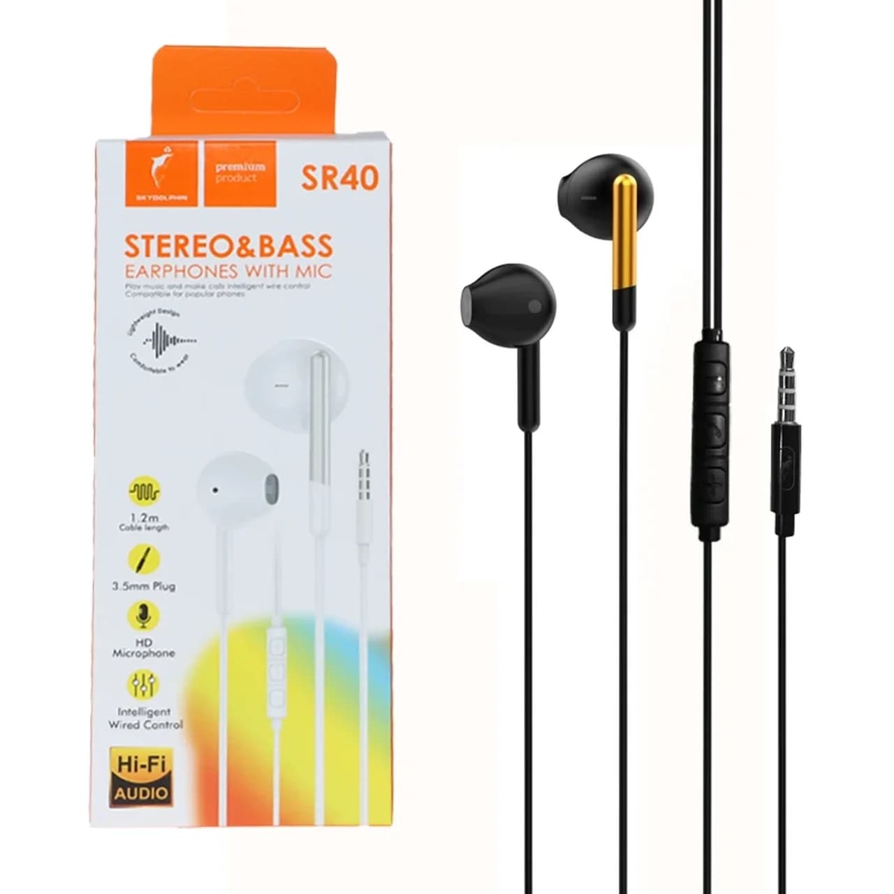 هندزفری باسیم Sky Dolphin مدل SR40 – مشکی – TCO — تصویر ۲