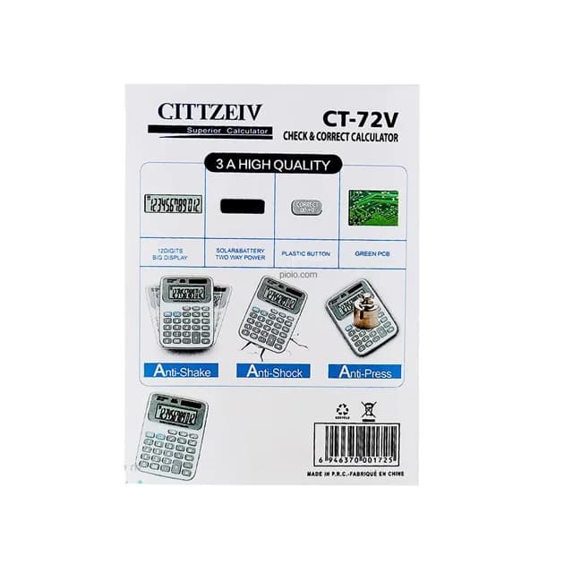 ماشین حساب سیتیزیو مدل CT-72V — تصویر ۳