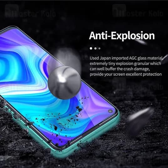 محافظ صفحه شیشه ای نیلکین Xiaomi Redmi Note 9 / Redmi 10x 4G Nillkin H+ Pro + محافظ لنز — تصویر ۶