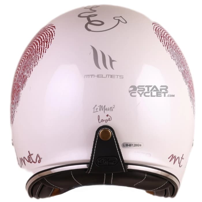 کلاه کاسکت وسپایی MT مدل Le Mans 2 SV LOVE AO GLOSS PEARL PINK — تصویر ۴