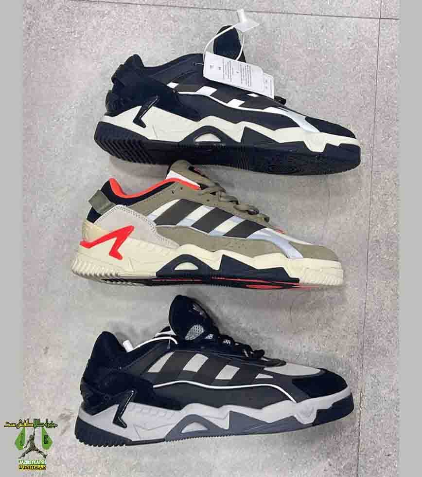 کتانی آدیداس نایت بال سفید و زیتونی Adidas Niteball4 مردانه — تصویر ۳
